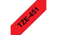 Brother | TZe-451 Laminated Tape | Black On Red | TZe | 8 m | 2.4 cm – pilt 6