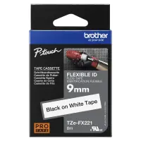Brother | TZe-FX221 Flexible ID Laminated Tape | Black on White | TZe | 8 m | 0.9 cm – pilt 5