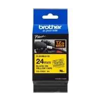 Brother | TZe-FX651 Flexible ID Laminated Tape | Black on Yellow | TZe | 8 m | 2.4 cm