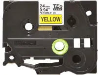 Brother | TZe-FX651 Flexible ID Laminated Tape | Black on Yellow | TZe | 8 m | 2.4 cm – pilt 3