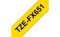 Brother | TZe-FX651 Flexible ID Laminated Tape | Black on Yellow | TZe | 8 m | 2.4 cm – pilt 6
