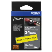 Brother | TZe-FX651 Flexible ID Laminated Tape | Black on Yellow | TZe | 8 m | 2.4 cm – pilt 7
