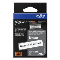 Brother | TZe-S211 Strong Adhesive Laminated Tape | Black on White | TZe | 8 m | 6 cm – pilt 7