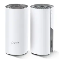 TP-LINK | C1200 Whole Home Mesh Wi-Fi System | Deco E4 (2-pack) | 802.11ac | 867+300 Mbit/s | 10/100 Mbit/s | Ethernet LAN (RJ-45) ports 2 | Mesh Support Yes | MU-MiMO Yes | No mobile broadband | Antenna type 2xInternal – pilt 9