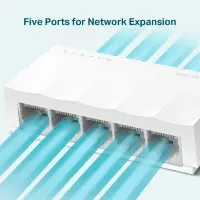 TP-Link LS1005 võrgulüliti Mittejuhitav Fast Ethernet (10/100) Valge