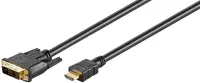 Goobay | DVI-D/HDMI cable, gold-plated | 51580 | DVI-D male Single-Link (18+1 pin) | HDMI male (type A) | HDMI to DVI-D | 2 m