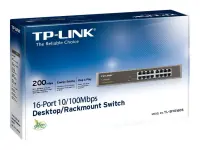TP-LINK | Switch | TL-SF1016DS | Unmanaged | Desktop/Rackmountable | 10/100 Mbps (RJ-45) ports quantity 16 | Power supply type External – pilt 5