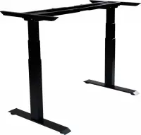 Büroolaua raam SUN-FLEX®DESKFRAME VI, reguleeritava kõrgusega 62-127 cm, must