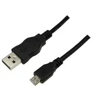 LogiLink 1.8m USB/microUSB USB-kaabel USB 2.0 1,8 m USB A Micro-USB B 0,48 Gbit/s Must – pilt 2