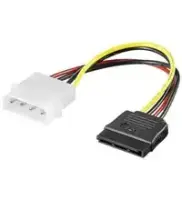 Logilink S-ATA internal power supply for HDD, SATA 15-pin, 4-pin Molex, 0.15 m, Black, Red, Yellow