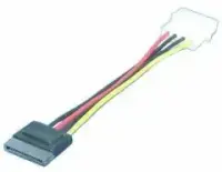 Logilink S-ATA internal power supply for HDD, SATA 15-pin, 4-pin Molex, 0.15 m, Black, Red, Yellow