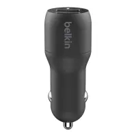Belkin Dual USB-A Car Charger 24W BOOST CHARGE Black