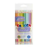 Värvipliiatsid CARIOCA Pastel Bicolor, 12 tk