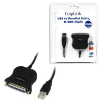 Logilink | USB 2.0 adapter to Paralel (LPT)  DB25 , 1,8m | USB-A to LPT USB A male | DB25