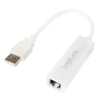 Logilink | Fast Ethernet USB 2.0 to RJ45 Adapter: | White