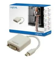 Logilink Adapter Mini Display Port TO DVI Converter: DVI-I FM, Mini DisplayPort M