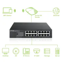 ZYXEL GS1100-16 16 port Gigabit UnmanSwc – pilt 3