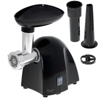 Adler | Meat mincer | AD 4811 | Black | 600 W | Number of speeds 1 | Throughput (kg/min) 1.8 | 3 replaceable sieves: 3mm for grinding poppies and preparing meat and vegetable stuffing; 5mm for meatballs, Roman roast and beef burgers; 7mm for coarsely ground sausages, offal sausages and pates; Charging tray; Pusher – pilt 6