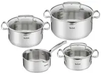 TEFAL | Duetto+ Stewpots set, 7 pcs | G719S734 | Stainless steel | Dishwasher proof | Lid included | Stainless steel – pilt 18