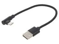 Gembird | Angled USB Type-C charging and data cable | CC-USB2-AMCML-0.2M