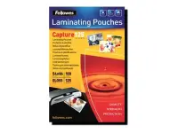 Fellowes | Laminating Pouch PREMIUM | A4 | Glossy | Thickness: 125 micron, Qty Per Pack: 100 pcs; Ideal for notices, craft materials, signage and frequently handled documents; Compatible with all laminator brands