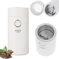 Adler | Coffee grinder | AD4446wg | 150 W | Coffee beans capacity 75 g | Lid safety switch | White – pilt 2