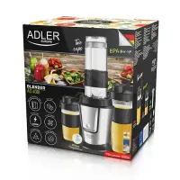 Adler | Blender | AD 4081 | Tabletop | 800 W | Jar material BPA Free Plastic | Jar capacity 0.4 + 0.57 L | Ice crushing | Black/Stainless steel – pilt 3