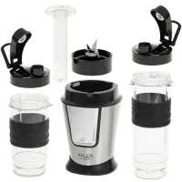Adler | Blender | AD 4081 | Tabletop | 800 W | Jar material BPA Free Plastic | Jar capacity 0.4 + 0.57 L | Ice crushing | Black/Stainless steel – pilt 4