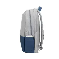 NB BACKPACK ANTI-THEFT 17.3"/7567 GREY/DARK BLUE RIVACASE – pilt 14