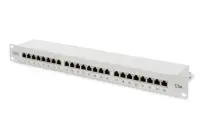Digitus | Patch Panel | DN-91524S | Category: CAT 5e; Ports: 24 x RJ45; Retention strength: 7.7 kg; Insertion force: 30N max | 48.2 x 4.4 x 10.9 cm | White
