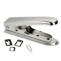 Logilink | 2 in 1 SIM Card Cutter | *For cutting of SIM cards into micro and nano format*Material: Stainless iron*For easy cutting of SIM cards*2x Nano-SIM cards, 1x Micro SIM Card*Adapter and 1x SIM card pin included*Color: Silver/Chrome