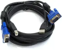 D-Link DKVM-CU3 KVM Cable with VGA and USB connectors for DKVM-4U, 3m Black