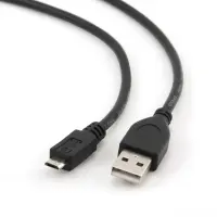 Cablexpert | USB 2.0 | Black | * Male A plug to male Micro-B plug USB 2.0 cable* Gold-plated contacts for reliable high-speed data transfer* Moulded connectors | USB-A to micro-USB – pilt 2