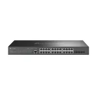 TP-LINK | 24-Port Gigabit and 4-Port 10GE SFP+ L2+ Managed Switch with 24-Port PoE+ | TL-SG3428XMP JetStream | Managed L2+ | Rackmountable