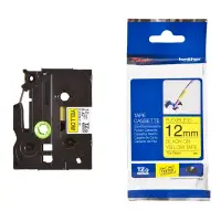 Markeerimislint Brother TZE-FX631, 12mm must/kollasel, flexible