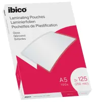 Lamineerimistaskud Ibico A5 125M.Gloss/100