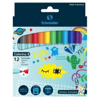 Viltpliiatsid SCHNEIDER Colorina B, 12 värvi