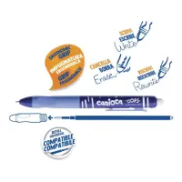 Tindipliiats, kustutatav, CARIOCA OOPS Retractable, 1 tk, sinine, blisterpakend