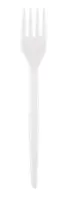 Kahvlid SUPERIOR, plastik, valge, korduvkasutatav, 17cm, 50 tk