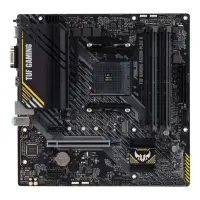 Asus | TUF GAMING A520M-PLUS II | Processor family AMD | Processor socket AM4 | DDR4 DIMM | Memory slots 4 | Supported hard disk drive interfaces 	SATA, M.2 | Number of SATA connectors 4 | Chipset  AMD A520 | Micro ATX