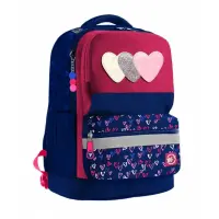 Seljakott YES! S-30 Juno XS "Heart beat", sinine / punane