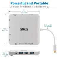 Tripp Lite U442-DOCK2-S sülearvuti dokk ja pordireplikaator Juhtmega ühendatud USB 3.2 Gen 2 (3.1 Gen 2) Type-C Hõbe – pilt 3