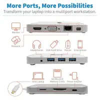 Tripp Lite U442-DOCK2-S sülearvuti dokk ja pordireplikaator Juhtmega ühendatud USB 3.2 Gen 2 (3.1 Gen 2) Type-C Hõbe – pilt 6