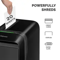 Fellowes LX Series Powershred LX220 paberihunt 65 dB Must – pilt 6