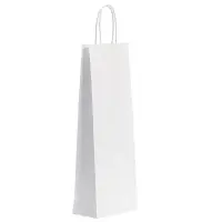 Paberkott pudelile, TWIST, 140 x 80 x 390 mm, valge (kogus 5 tükki)