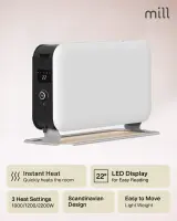 Mill | Heater | CO2200LEDMAX | Convection Heater | 2200 W | Number of power levels 3 | Suitable for rooms up to 5-30 m² | White – pilt 4