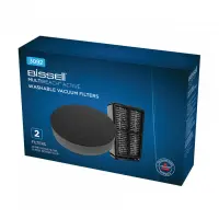 Bissell | Multireach Active Washable Vacuum Filters, Stick Vacuum Accessories | No ml | 1 x Pre-Motor Filter; 1 x Post-Motor Filter pc(s) | Black