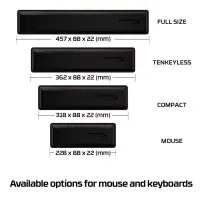 HyperX Wrist Rest - Keyboard - Full Size randmetugi Kumm Must – pilt 11