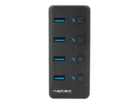 Natec USB 3.0 HUB, Mantis 2, 4-Port, On/Off with AC Adapter | Natec | 4 Port Hub With USB 3.0 | Mantis NHU-1557 | Black – pilt 2