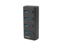 Natec USB 3.0 HUB, Mantis 2, 4-Port, On/Off with AC Adapter | Natec | 4 Port Hub With USB 3.0 | Mantis NHU-1557 | Black